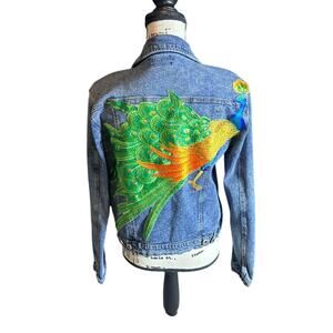 Repurposed Designer Denim Jacket Size Medium